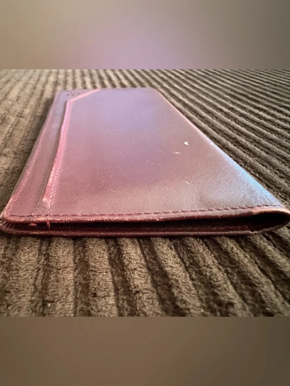 Vintage Christian Dior Burgundy Long Unisex Wallet Case